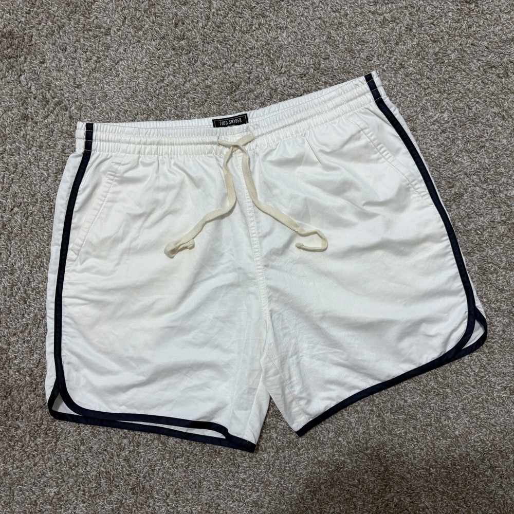 Todd Snyder Italian 5" Satin Dolphin Shorts Drawstring Track Gym Mens Medium (M)